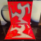 Set Osvaldo Cavandoli Keith Haring La Linea Lampen Grijs thumbnail 7