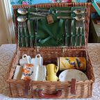 Vintage Picknickmand Van Optima England, Uniek & Duurzaam Gerestyled thumbnail 3