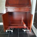 🛋 Mooie Antieke Secretaire, Donker Hout, Zware Kast thumbnail 3