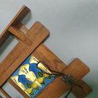 Art Nouveau Wall Coat Rack With Tiles thumbnail 13