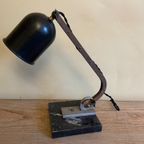 Vintage Stoer  Bureaulamp Tafellamp Lampje Frans thumbnail 2