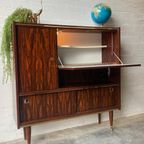 Retro Vintage Mid-century Dressoir,high-board,mid-board,barkast thumbnail 5