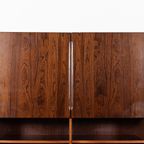 Vintage Danish Walnut Veneer Cabinet / Boekenkast / Buffetkast / Kastfrom 1970’S thumbnail 6