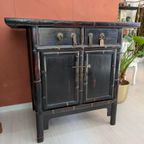 Chinese Bamboe Kast Zwart thumbnail 2