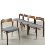 Set Van 5 ‘Model 75’ Eetkamerstoelen Door Nils O. Møller 68056 thumbnail 2