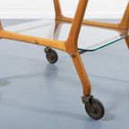 Italian Mid-century Serving Trolley/bar Cart By Ico Parisi For Angelo de Baggis 1950’s thumbnail 7