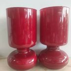 Lykta Bureau Of Slaapkamerlamp (Ikea, Jaren 90, Rood). thumbnail 3