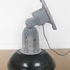 Vintage Zwart Emaille Frans Industriële Lamp thumbnail 2