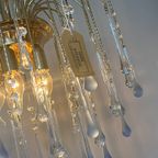 Murano Blauwe Teardrop Kroonluchter Vintage Kristal thumbnail 7