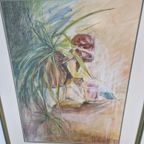 Pastel Kunst Agy Claessen Stilleven Met Masker 2 Lijst Art thumbnail 2