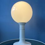 Witte Space Age Woja Holland Tafellamp Met Opaline Glazen Kap thumbnail 3