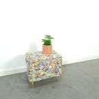 Klepbankje Met Bloemenprint, Vintage Bloemen Bankje thumbnail 8