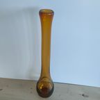 Set Hoge Bloemenvazen Vintage Amber Bruin thumbnail 6