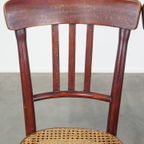 Set Van 2 Originele Vintage Thonet Design Bistro Stoelen Met Gematte Zitting thumbnail 8