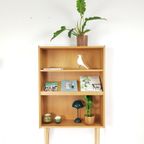 Vintage Deens Boekenkastje Eiken Fineer Met Lectuurgedeelte thumbnail 9