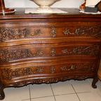 Louis Xv Commode In Massief Eikenhout. thumbnail 8