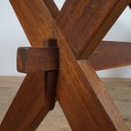 Brutalist Solid Wood Table In Mahogany Wood Was 900€ Now 650€ ! thumbnail 5