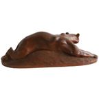 Vintage Handgesneden Houten Panter, Uit 1946 thumbnail 5