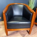 Donkerblauwe Vintage Clubfauteuil 2 Stuks Prijs P/St thumbnail 3