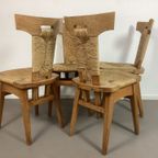 5 Arts & Crafts Stoelen W. Kuyper Jaren'20 Brutalistisch thumbnail 7