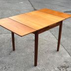 Vintage Eettafel Table Teak Fineer Jaren 60 Uitschuifbaar thumbnail 6