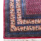 Handgeknoopt Perzisch Sarough Mir Vloerkleed 245X295Cm - Vintage Tapijt - Rood Beige Blauw- Reliving thumbnail 8