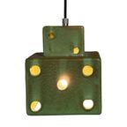 Vintage 70’S Hanging Pendant - Ceramic - Dice Shaped - Including Canopy thumbnail 6