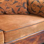 Luxe 2,5 Zits Schapenleren Bank Met Stoffen Kussens In Engelse Stijl thumbnail 8