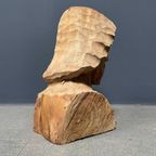 Uit Hout Gesneden Hoofd Of Buste Van Een Man Met Baard thumbnail 8