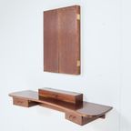 Danish Mid-century Modern Wall Console With Mirror By Frode Holm For Illums Bolighus, 1950’s thumbnail 7
