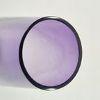 Vintage Scandinavische Design Vaas Paars Glas ‘60 Art Vase thumbnail 5