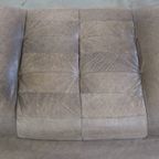 Grijze Vintage Lederen Design Element/ Fauteuil Uit De Jaren ’70 + Hocker thumbnail 20