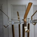 Goudkleurige Vintage Staande Kapstok In Hollywood Regency Stijl - Messing En Plexiglas thumbnail 7