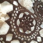 Fantastische Gehaakte Sprei Of Plaid Bruin Creme Boho 270 X 240 Cm thumbnail 4