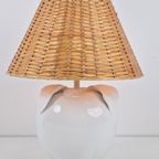 Vintage Appel Tafellamp Keramiek Wit Eclectic ‘70 Sculptuur thumbnail 6