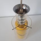 * Vintage Hanglamp Gele Hanglamp Glazen Lamp thumbnail 4
