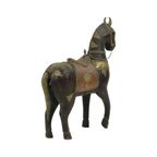 Vintage Houten Marwari Paard Koper Messing Beeld Sculptuur 27Cm thumbnail 6