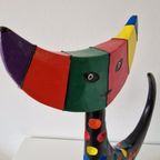 80's Vintage Houten Beeld Poes Kat thumbnail 7