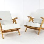 Vintage Fauteuil Eiken Nieuw Gestoffeerd | 2 Beschikbaar 'nederweert' thumbnail 13