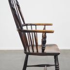 Prachtige, Elegante Antieke Houten Spijlen/ Stickback Windsor Stoel Met Een Mooie Kleurencombinat thumbnail 3