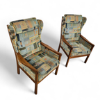 2 X Casala Wingback / Lounge / Armchair In Top Condition / 4 Small Cushions / 1960s thumbnail 25