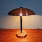 Grote Koperen Bureaulamp, Bauhaus-Stijl, Jaren 50 thumbnail 13