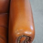 Comfortabele Schapenleren Oorfauteuil Met Een Afwerking Met Siernagels En Warme Kleuren thumbnail 9