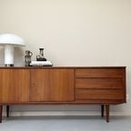 Vintage Houten Dressoir / Sideboard Met 2 Deurtjes En 3 Lades thumbnail 8