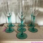 7x Luminarc France Champagne Glaze Aqua Groen thumbnail 4