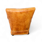 Sheep Leather Club Chair 1970s With Magazine Holder thumbnail 3