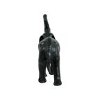 Vintage Olifant Met Slagtanden Papier Mache En Leder Beeld Sculptuur thumbnail 10