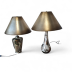 Alexander Kalifano / Modern Impressionist Art Vase Lamps / Circa 1980s thumbnail 10