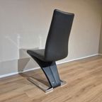 4x Rolf Benz 7800 - Eetkamerstoelen - Nieuwstaat - Zwart-wit thumbnail 8
