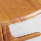 Vintage Deense Ronde Uitschuifbare Eettafel Tafel Massief Teak thumbnail 4
